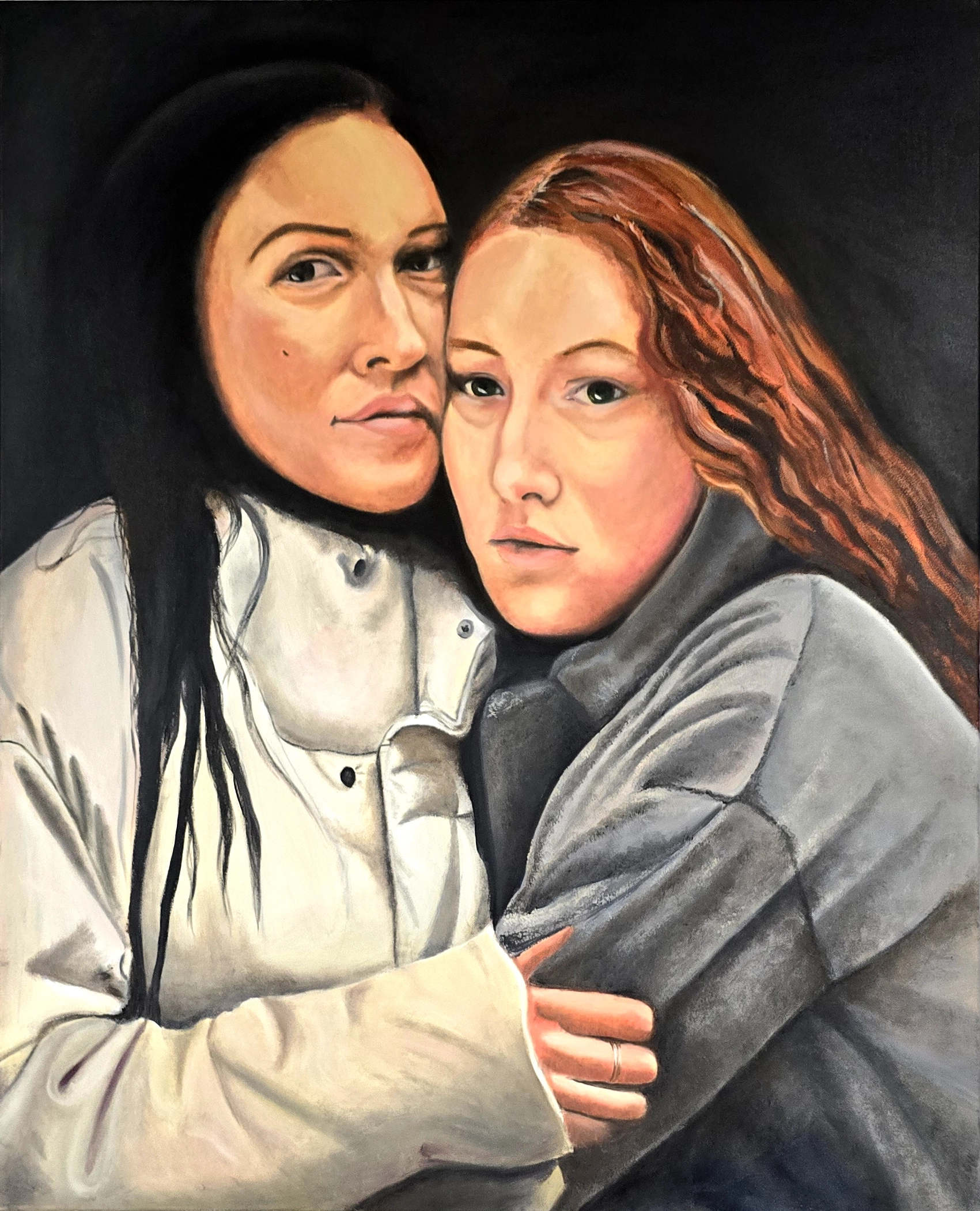 mother and daughter-cuadro