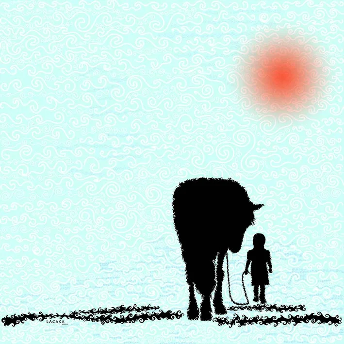 Gigant and girl