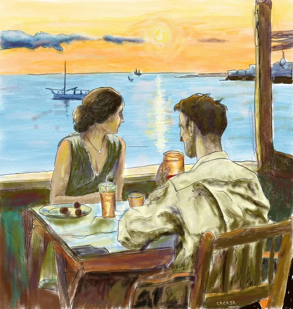 atardecer en cafe_cuadro