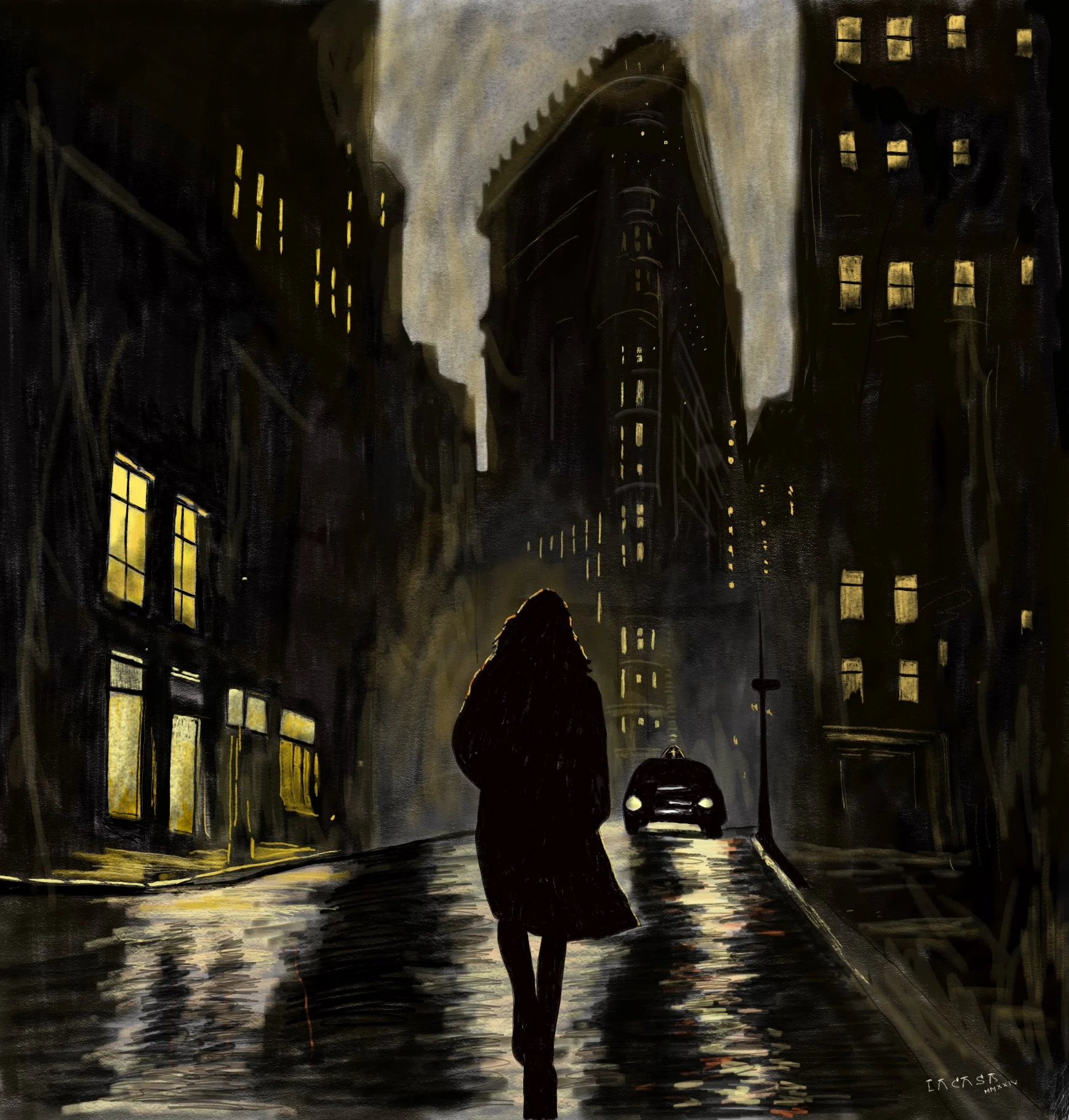 mujer en New York_cuadro